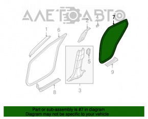 Garnitură de ușă spate stânga Infiniti FX35 FX45 03-08 bej