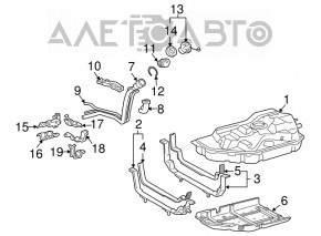 Топливный бак Toyota Highlander 08-13 hybrid