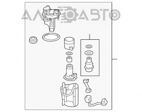 Pompă de combustibil, pompă de benzină Toyota Camry v50 12-14 2.5 SUA