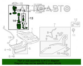 Pompă de combustibil, pompă de benzină Toyota Camry v50 12-14 2.5 SUA