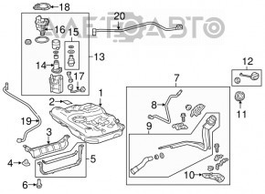 Pompă de combustibil, pompă de benzină Toyota Camry v50 12-14 2.5 SUA