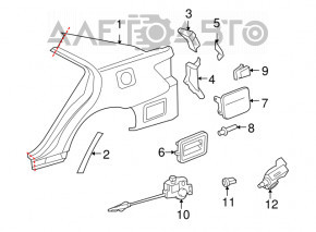 Capacul de rezervor de combustibil pentru Toyota Highlander 08-13.