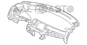 Torpedo cu airbag frontal pentru Honda HR-V 16-22, negru.