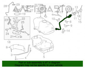 Gâtul de umplere a rezervorului de combustibil Toyota Camry v70 18-