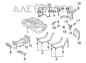 Aripa spate stânga Lexus RX300 RX330 RX350 RX400h 04-09, cu orificiu non-fabricat.