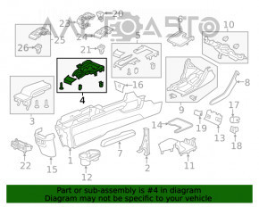 Capacul schimbatorului de viteze al cutiei de viteze manuale Honda Civic X FC 16-17 2.0