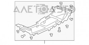 Capacul consolei centrale cu suport pentru pahar Honda Accord 13-17 tip 1