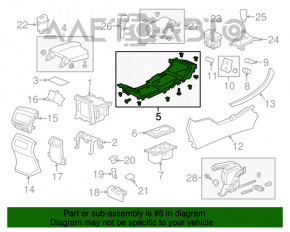 Capacul consolei centrale cu suport pentru pahar Honda Accord 13-17 tip 1