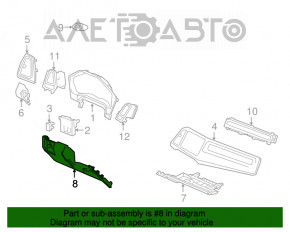 Capacul genunchiului șoferului Honda HR-V 16-22 negru