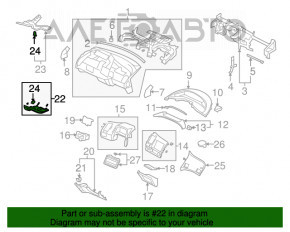 Панель на торпедо прав Honda Civic 4d 06-09