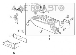 Перчаточный ящик, бардачок Acura TLX 15-17 дорест