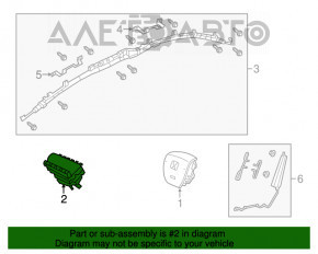 Airbagul de pasager din bordul Honda Accord 13-17.