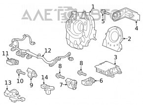 Modulul computerizat al airbag-urilor SRS pentru airbag-urile de siguranță Honda HR-V 16-22.