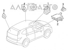 Modulul airbag SRS calculatorul airbag-urilor pentru siguranță Honda CRV 17-2218