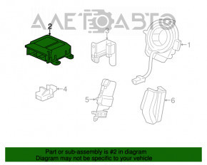 Modulul computerizat al airbag-urilor SRS pentru pernele de siguranță Acura ILX 13-15