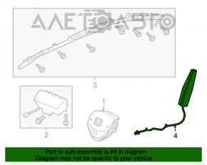 Airbagul scaunului drept al mașinii Honda HR-V 16-22