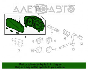 Tabloul de bord Acura MDX 14-15