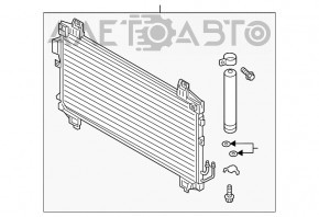 Radiatorul de aer condiționat al condensatorului Mitsubishi Eclipse Cross 18- nou neoriginal NISSENS