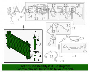 Radiatorul condensatorului de aer condiționat Mitsubishi Eclipse Cross 18-