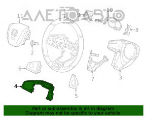 Cadrele butoanelor de control de pe volanul Honda Civic X FC 16-21 sunt rupte, mecanismul de blocare este defect.