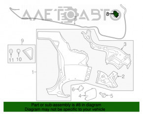 Замок лючка бензобака Nissan Rogue 14-20 короткий