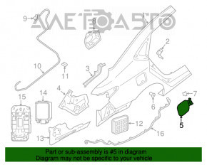 Capacul rezervorului de combustibil Nissan Sentra 13-19