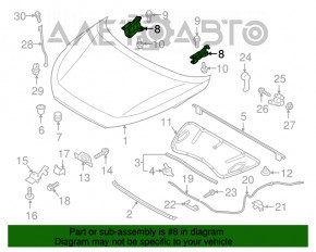 Петля капота левая Hyundai Tucson 16-21