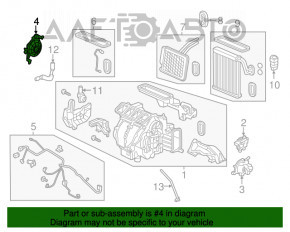 Actuatorul motorului care acționează încălzirea șoferului Honda Accord 18-22.