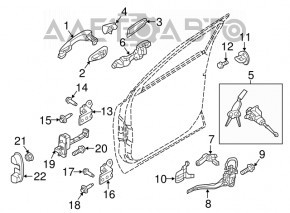 Opritor portiera fata stanga Kia Sorento 16-20 nou original OEM