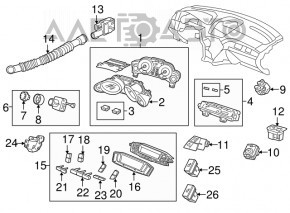 Управление климат-контролем переднее Acura MDX 07-13