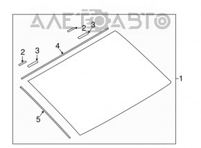 Стекло заднее Nissan Maxima A36 16-