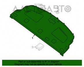 Raftul din spate Nissan Sentra 13-19 negru