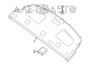 Raftul din spate Nissan Sentra 13-19 negru