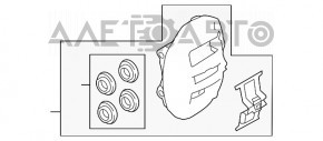 Suport spate dreapta Porsche Cayenne 958 11-17 rosu, 4 pistoane, complet asamblat, fara conducta de frana