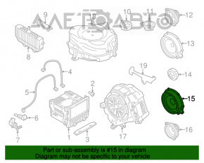 Difuzor spate stânga Porsche Cayenne 958 11-14 Bose