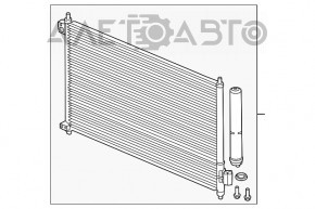 Radiatorul condensatorului de aer condiționat Acura ILX 13-16