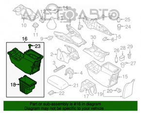 Consola centrală cu cotieră pentru Mitsubishi Outlander Sport ASX 10 - negru