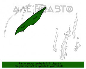 Стекло двери передней левой Nissan Rogue 14-20
