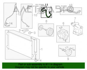 Трубка кондиционера конденсер-компрессор Honda Accord 13-17 3.5