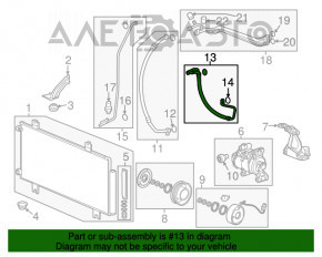 Трубка кондиционера конденсер-компрессор Honda HR-V 16-22