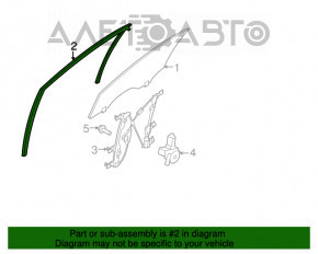 Уплотнитель стекла передний правый Infiniti Q50 14-