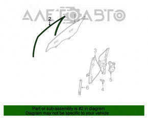 Garnitură de etanșare a geamului față dreapta Nissan Murano z50 03-08