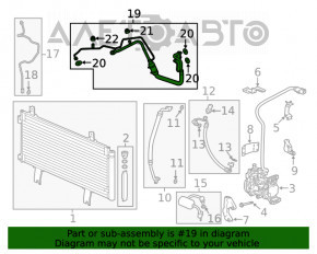 Трубка кондиционера печка-конденсер первая Honda Accord 18-22 2.0 hybrid