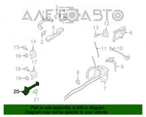 Limitatorul ușii din față stânga Nissan Versa 12-19 SUA