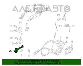 Ограничитель двери передней левой Nissan Versa Note 13-19