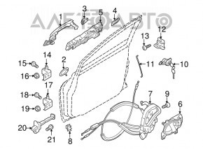 Ограничитель двери передней левой Nissan Versa Note 13-19