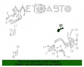 Limitatorul ușii față stânga Nissan Murano z50 03-08