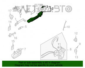 Механизм ручки двери передней левой Infiniti FX35 FX45 03-08