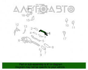 Ручка двери внешняя передняя левая keyless Infiniti G25 G35 G37 4d 06-14