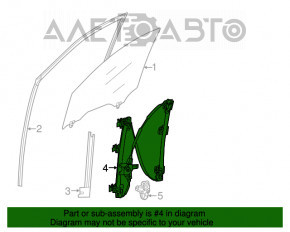 Geam electric cu motor fata dreapta Nissan Pathfinder 13-20